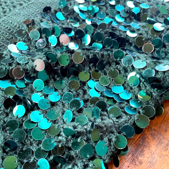 Green Sequined Cardigan - Picture 3 of 5